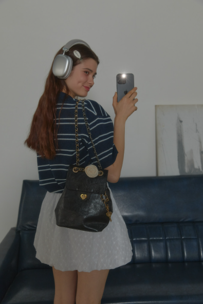 韓國 Anoetic HEART CORSAGE BACKPACK【AT071】