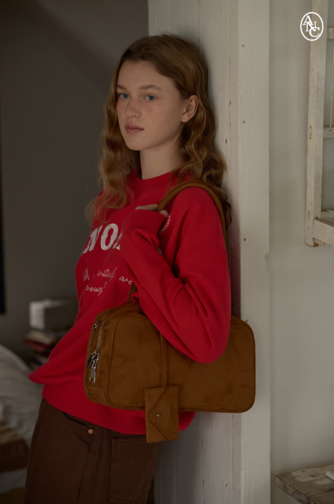 韓國 Anoetic SUEDE TOTE BAG WITH CARDCASE【AT036】