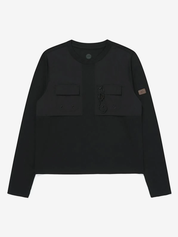 韓國 BBC Woven Patch Long Sleeve T-Shirt【BC038】