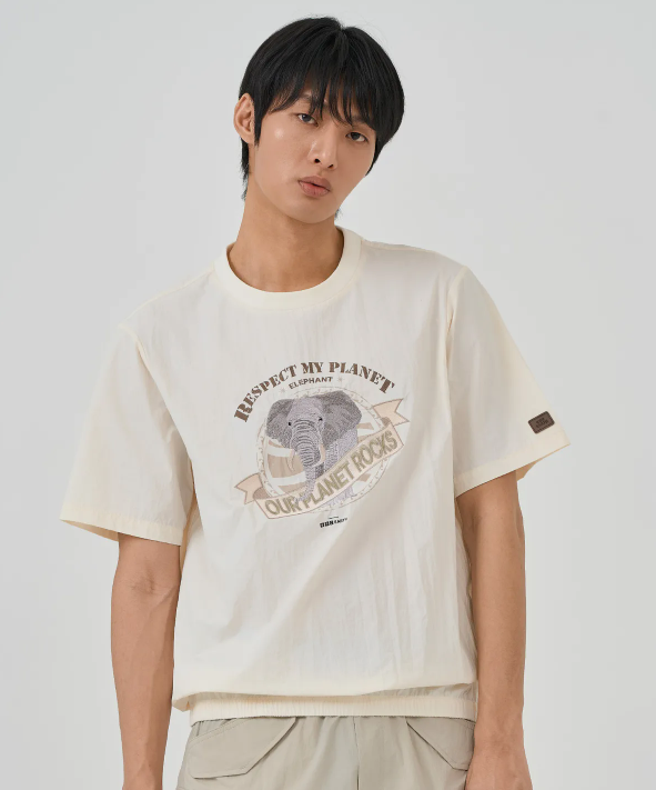 韓國 BBC Graphic Woven Round T-Shirt【BC054】