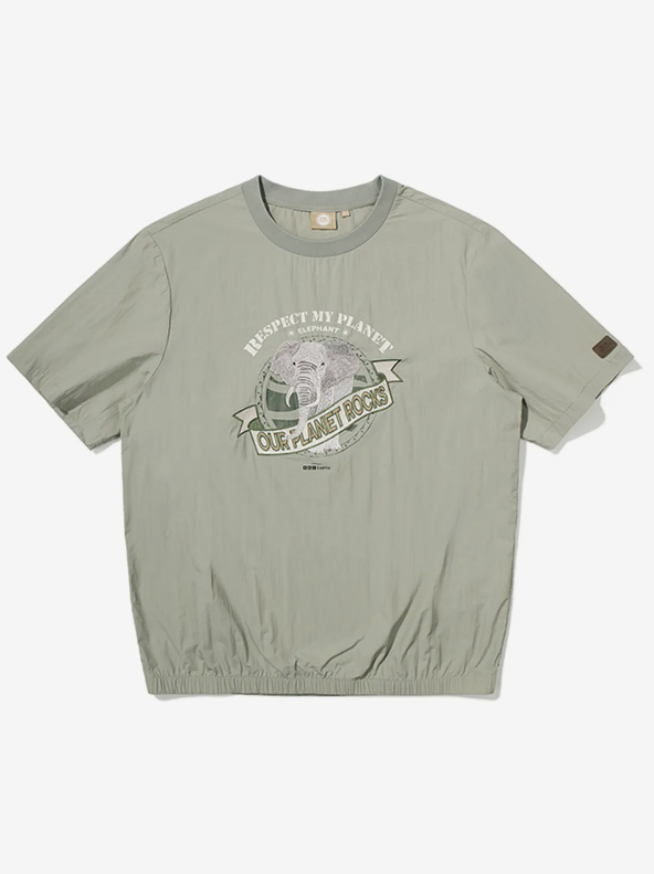 韓國 BBC Graphic Woven Round T-Shirt【BC054】