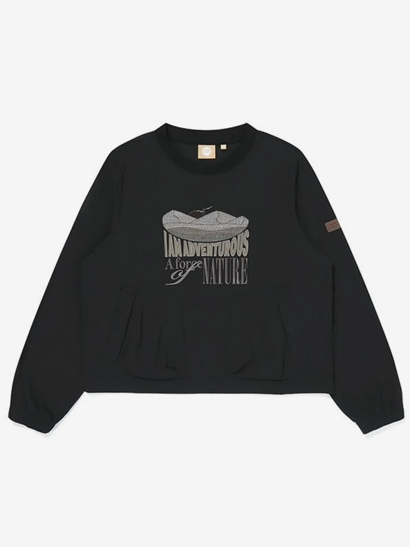韓國 BBC W Nature Embroidery Woven Sweatshrit【BC066】
