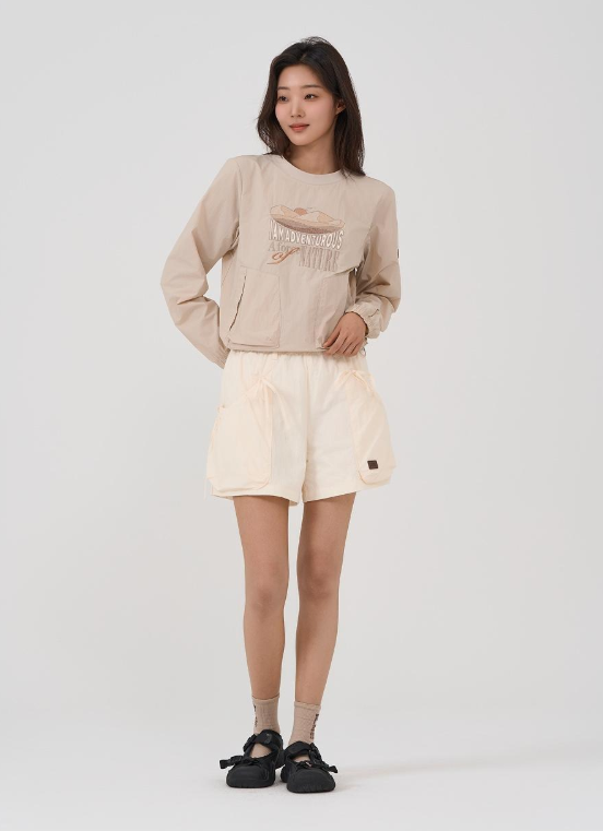 韓國 BBC W Nature Embroidery Woven Sweatshrit【BC066】