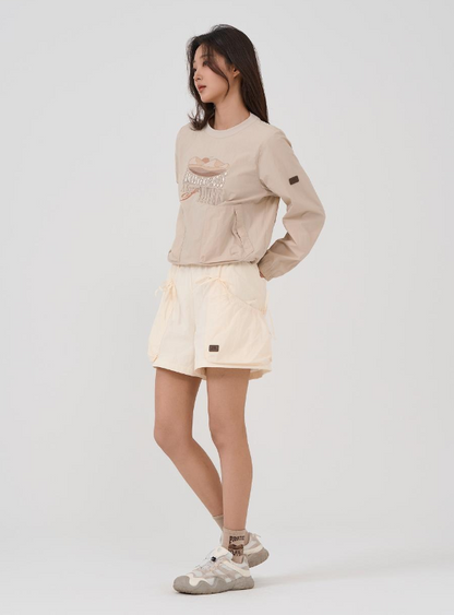 韓國 BBC W Nature Embroidery Woven Sweatshrit【BC066】