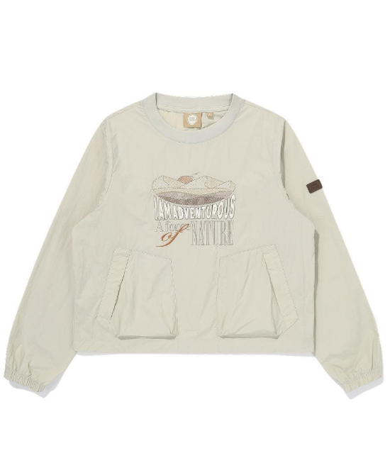 韓國 BBC W Nature Embroidery Woven Sweatshrit【BC066】