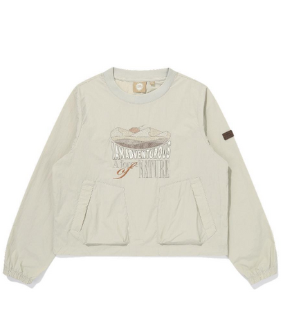韓國 BBC W Nature Embroidery Woven Sweatshrit【BC066】
