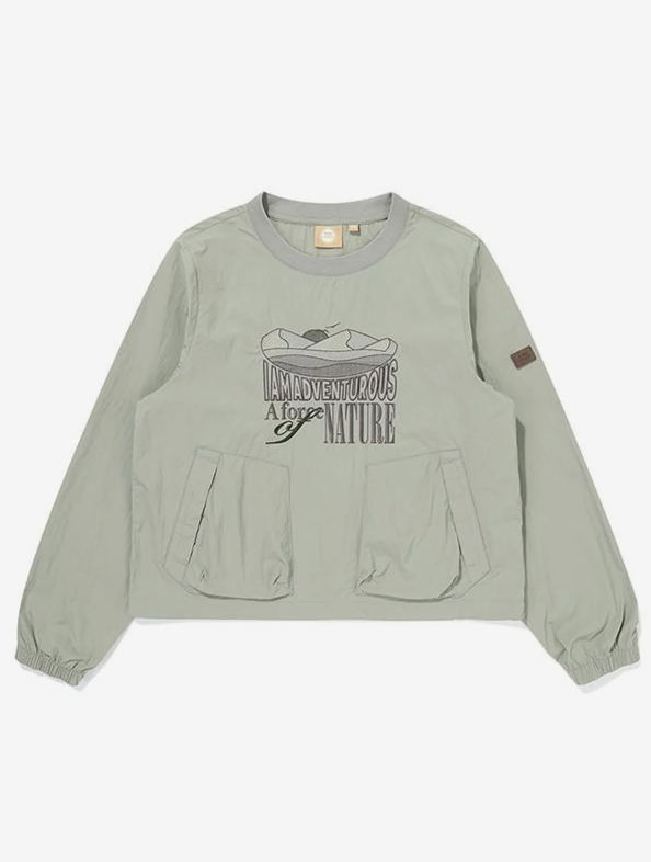 韓國 BBC W Nature Embroidery Woven Sweatshrit【BC066】