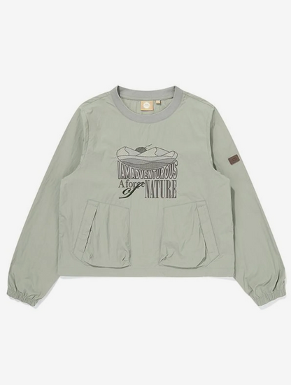 韓國 BBC W Nature Embroidery Woven Sweatshrit【BC066】