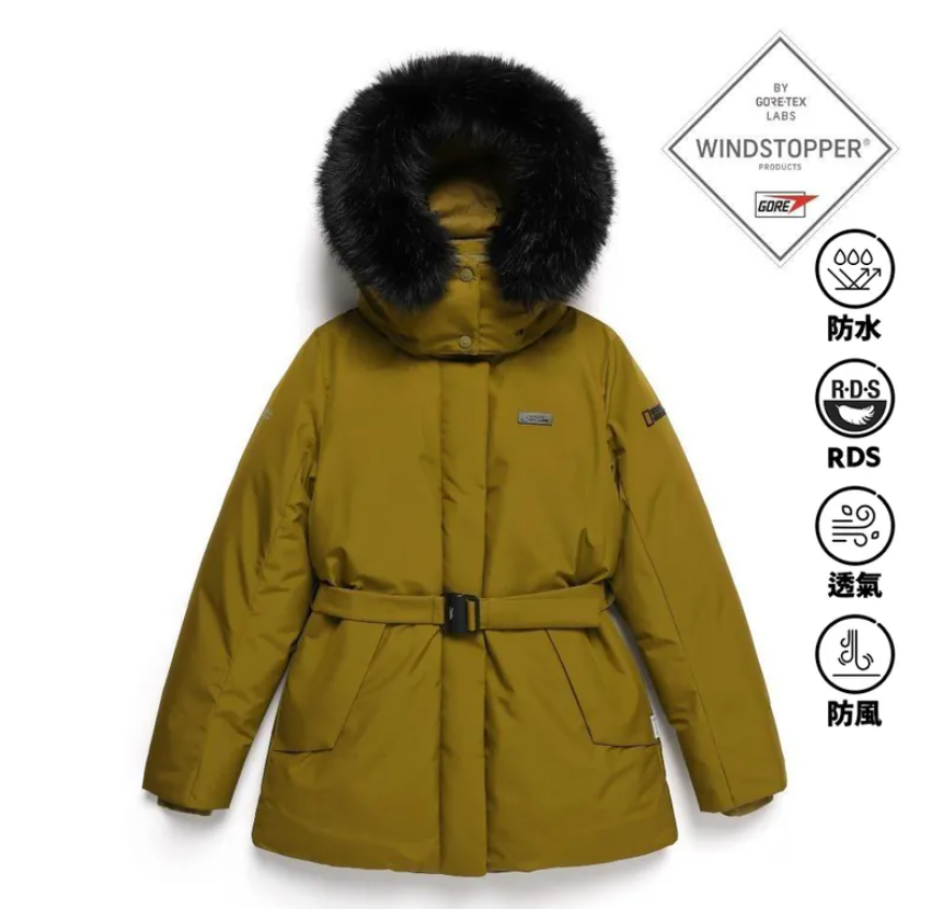 【現貨】韓國 National Geographic 女裝ATLAS WINDSTOPPER 中長版羽絨外套【NG084】