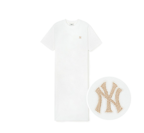 【現貨】Women's Basic Small Logo Round Long One Piece NY 【ST084】