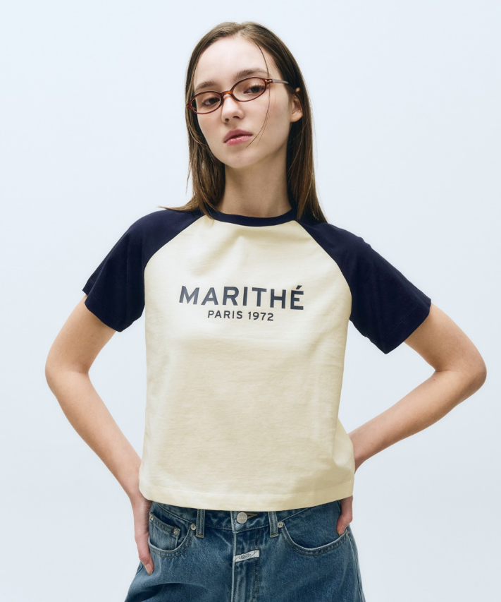 韓國 Marithe Francois Girbaud W Regular Raglan Crop T-Shirt【MF623】
