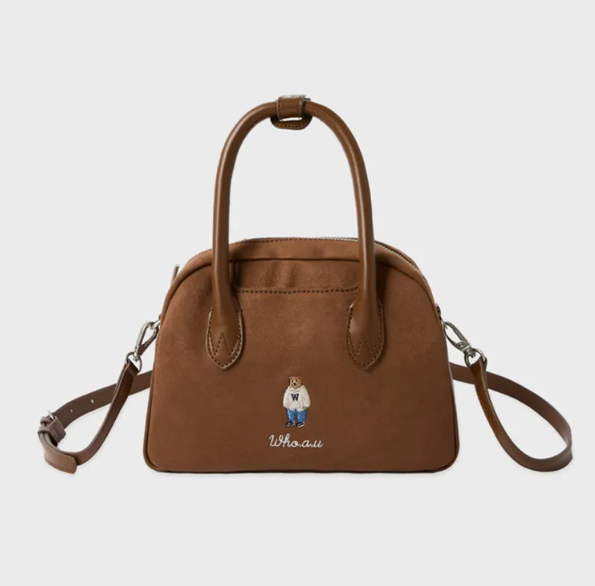 韓國 Who.A.U Sude Boston Bag【WA198】