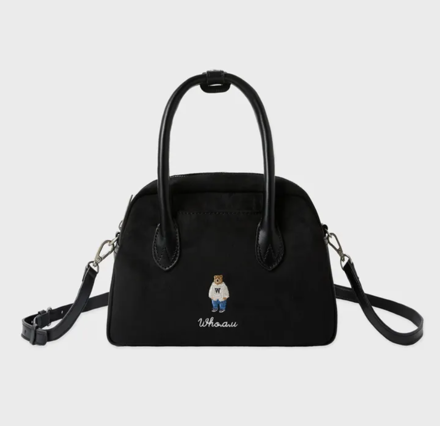 韓國 Who.A.U Sude Boston Bag【WA198】
