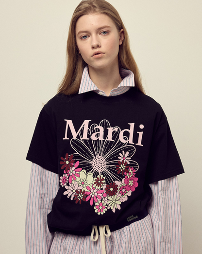 韓國 Mardi Mercredi TSHIRT FLOWERMARDI JARDIN【MM145】