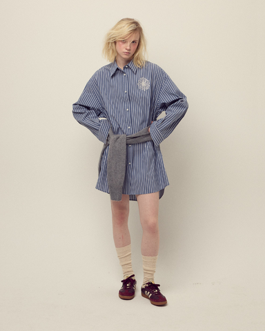 韓國 Mardi Mercredi Cotton Oversized Shirt Stripe【MM147】