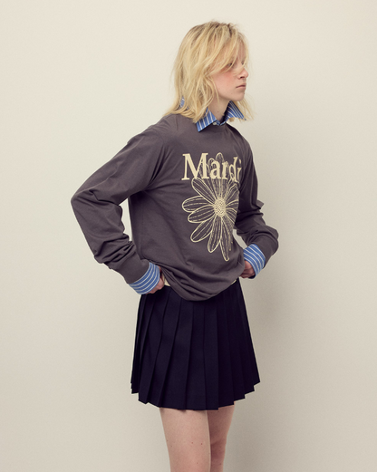 韓國 Mardi Mercredi Wool Pleates Mini Skirt Contrast Waistband【MM149】
