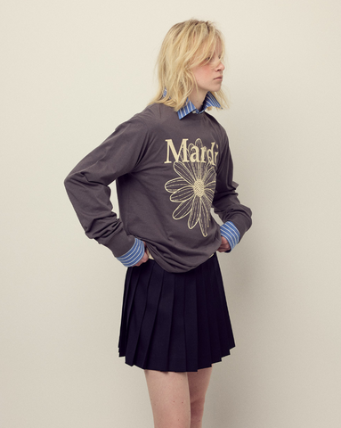 韓國 Mardi Mercredi Wool Pleates Mini Skirt Contrast Waistband【MM149】