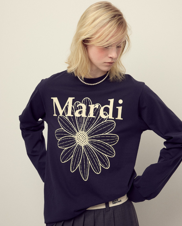 韓國 Mardi Mercredi Tshirt Long Sleeve Flowermardi【MM155】
