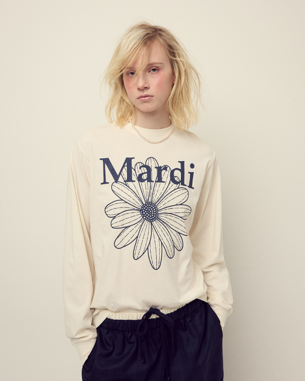 韓國 Mardi Mercredi Tshirt Long Sleeve Flowermardi【MM155】