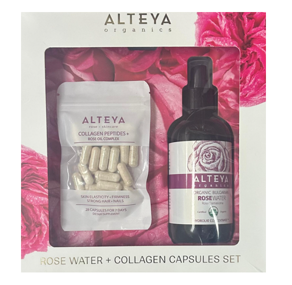 Alteya Organics 有機玫瑰花水膠原蛋白膠囊限定套裝【SM046】
