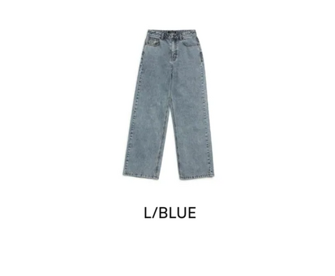 韓國 Mark Gonzales Women's Angel Wash Semi-Wide Denim Pants【MG098】