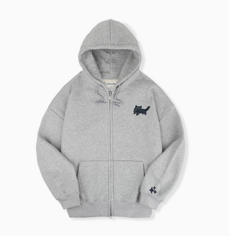 韓國 Ambler Black Cat Zip-Up Jacket【AR121】