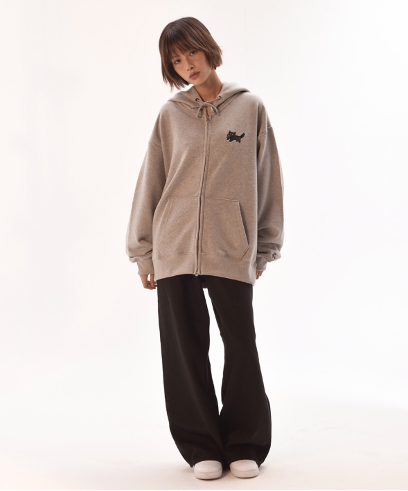 韓國 Ambler Black Cat Zip-Up Jacket【AR121】