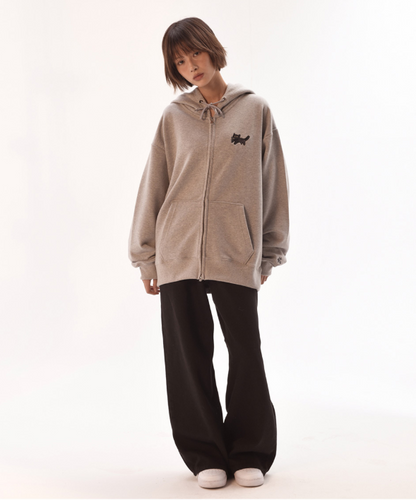 韓國 Ambler Black Cat Zip-Up Jacket【AR121】