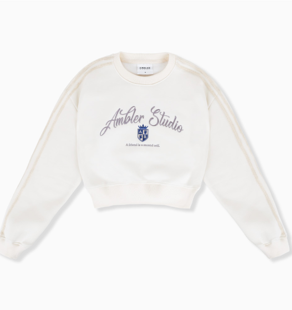 韓國 Ambler Symbol Race Track Crop Sweatshirt【AR062】