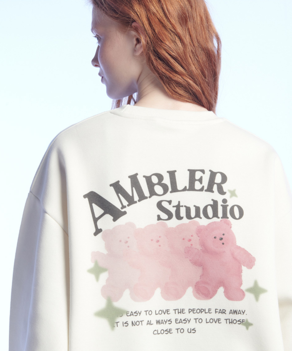 韓國 Ambler Approaching Love Bear Sweatshirt【AR064】