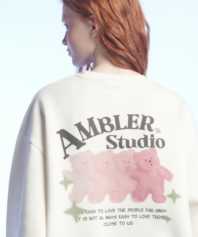 韓國 Ambler Approaching Love Bear Sweatshirt【AR064】