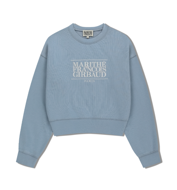 韓國 Marithe Francois Girbaud W Classic Logo Crop Sweatshirt【MF654】