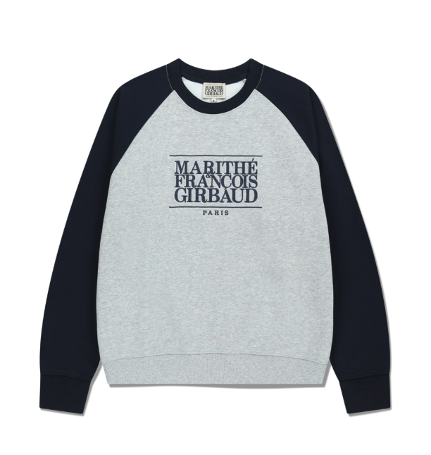 韓國 Marithe Francois Girbaud Classic Logo Color Block Raglan Sweatshirt【MF657】