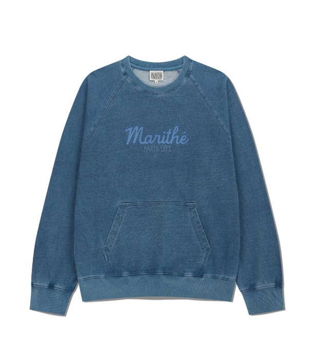 韓國 Marithe Francois Girbaud Garment Dyed Oversized Sweatshirt【MF676】
