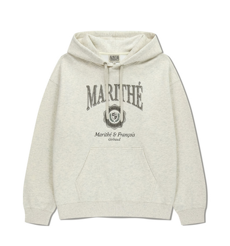 韓國 Marithe Francois Girbaud Crest Crack Logo Oversized Hoodie【MF681】