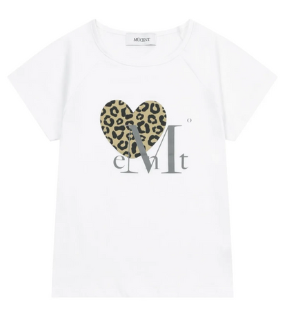 韓國 Mucent Sierra Leopard Heart Half T-Shirt【MU006】