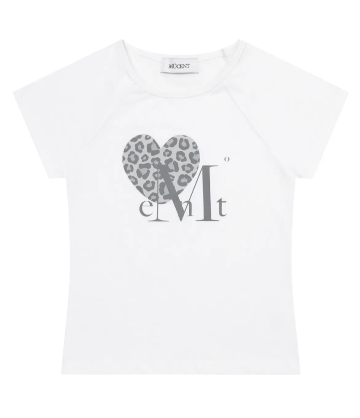 韓國 Mucent Sierra Leopard Heart Half T-Shirt【MU006】