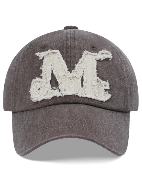 韓國 Mucent Vintage Washing Applioue Ball Cap【MU002】