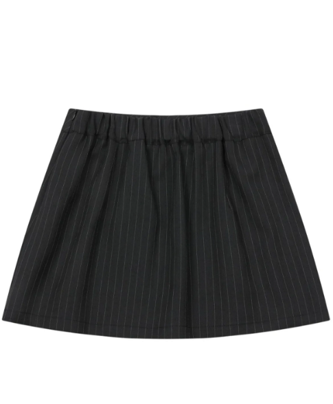 韓國 Mucent Flint Stripe Half Pleated Skirt【MU039】
