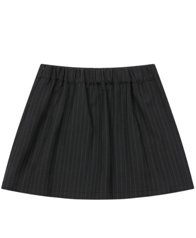 韓國 Mucent Flint Stripe Half Pleated Skirt【MU039】
