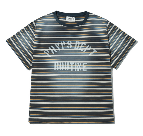 韓國 Phyps Women's Dying Stripe Crop Short Sleeve T-Shirt【PS016】