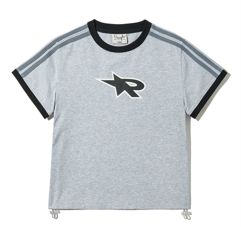 韓國 Phyps Women's Acting Logo String Short Sleeve T-Shirt【PS017】