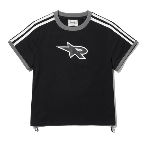 韓國 Phyps Women's Acting Logo String Short Sleeve T-Shirt【PS017】
