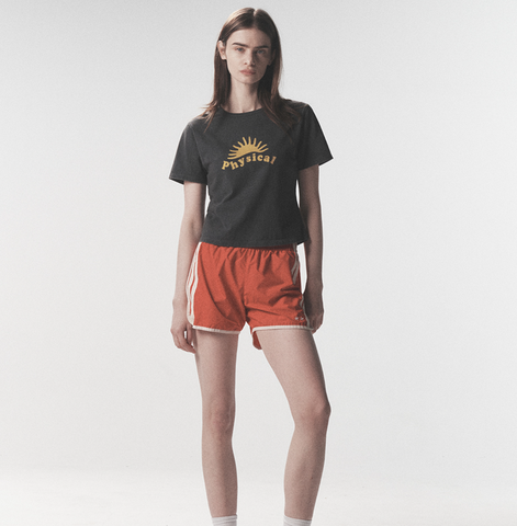 韓國 Phyps Women's Sunset Crop Short Sleeve T-Shirt【PS018】