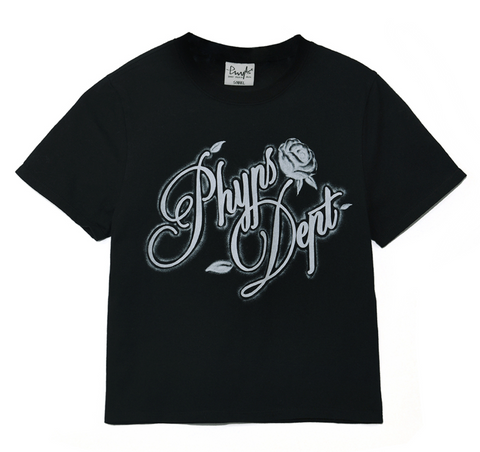 韓國 Phyps Women's Rose Typo Short Sleeve T-Shirt【PS023】