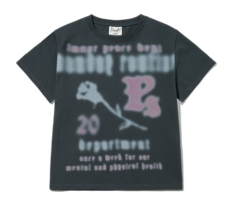 韓國 Phyps Women's Blur Typo Short Sleeve T-Shirt【PS024】