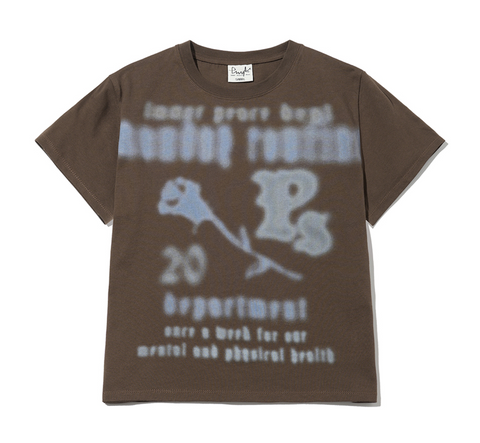 韓國 Phyps Women's Blur Typo Short Sleeve T-Shirt【PS024】