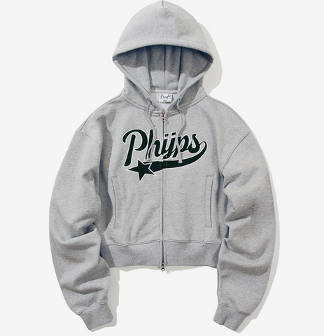 韓國 Phyps Crop Startail Hooded Zip-Up【PS027】