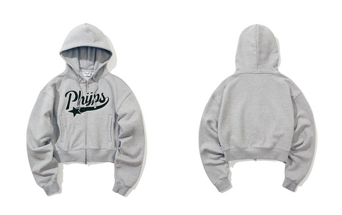韓國 Phyps Crop Startail Hooded Zip-Up【PS027】