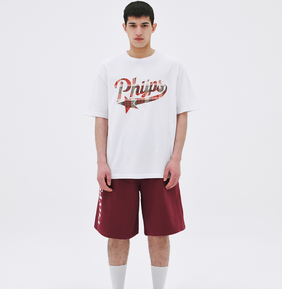 韓國 Phyps Check Startail Logo Short Sleeve T-Shirt【PS031】